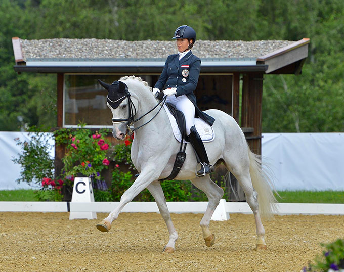 Frederic Wandres and Stephanie Dearing Collect Trophies on Day Two at 2022  CDI Fritzens