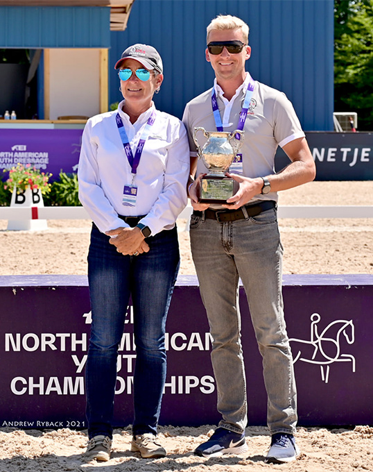 Benjamin Pfabe, Recipient of 2021 Patsy Albers Award Perpetual Trophy