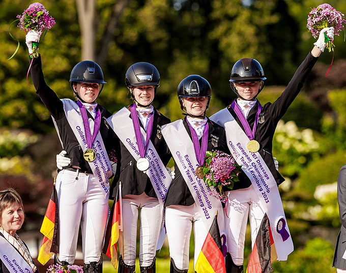 Feines Reiten hat Deutschlands Gold bei der Kinder-Europameisterschaft 2023 gewonnen