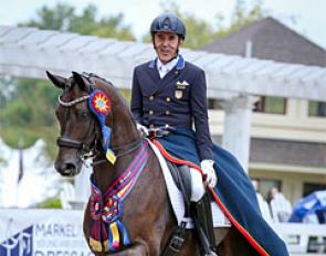 Cesar Parra and Fashion Designer OLD at the 2017 U.S. Developing Horse Championships ::  Photo © Sue Stickle