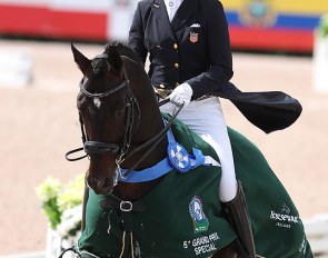 Adrienne Lyle and Salvino at the 2018 CDI 5* Wellington :: Photo © Astrid Appels