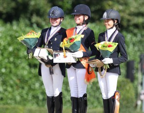 The Individual Podium at the 2017 European Children Championships in Roosendaal :: Photo © Astrid Appels
