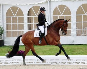 Nicole Wego and Santa Maria at the 2017 Bundeschampionate qualifier in Hagen :: Photo © LL-foto