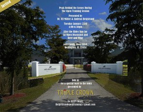 Open Training at Helgstrand U.S.A., sponsored by Triple Crown