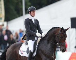 Diederik van Silfhout and Don Tango at the 2013 World Young Horse Championships :: Photo © Astrid Appels