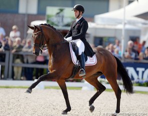 Severo Jurado Lopez and Fiontini at the 2017 World Young Horse Championships :: Photo © Astrid Appels