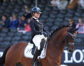 Larissa Pauluis and Barroso at the 2017 World Young Horse Championships :: Photo © Astrid Appels