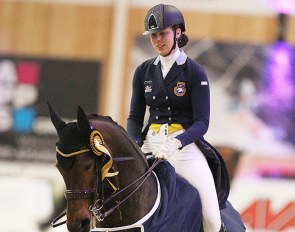 Denise Ljunkvist and Soega win the U25 Short Grand Prix at the 2018 CDI Lier :: Photo © Astrid Appels