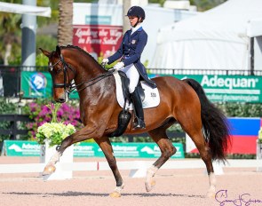 Laura Graves and Verdades at the 2018 Palm Beach Derby CDI-W :: Photo © Sue Stickle
