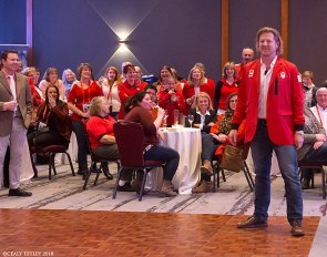 Canadian Cycling Olympian Curt Harnett delivers keynote address at  the Red & White Social Event in support of the CET’s journey to the 2018 World Equestrian Games :: Photo © Cealy Tetley