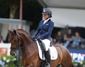 Julie Dossin and First Lady at the 2016 World Young Horse Championships in Ermelo :: Photo © Astrid Appels