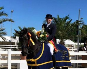 Heiner Schiergen and Aaron at the 2018 German Professional Dressage Riders Championships