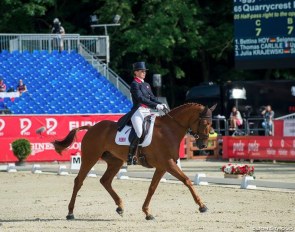 Dressage phase at the 2017 European Eventing Championships in Strzegom :: Photo © Jon Stroud