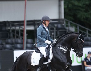 Rudolf Widmann and Revenant at the 2017 World Young Horse Championships :: Photo © Astrid Appels