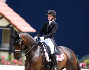 Louise Christensen on Furstenqueen at the 2018 CDIO-PJYR Hagen :: Photo © Astrid Appels