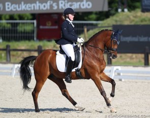 Dina Ødegård-Martinsen on Beukenhof’s Ricardo at the 2018 CDIO Uggerhalne :: Photo © Astrid Appels