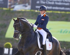 Emmelie Scholtens and Apache at the 2018 CDIO Uggerhalne :: Photo © Astrid Appels