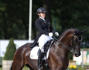 Anna Abbelen and First Lady at the 2017 European Young Riders Championships
