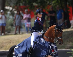 Daphne van Peperstraten wins kur gold at the 2018 European Junior Riders Championships :: Photo © Astrid Appels