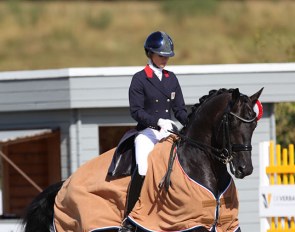 Charlotte Fry and Glamourdale win the 2018 CDI Leudelange young horse classes for 7-year olds :: Photo © Astrid Appels
