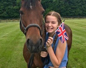 Annie Klepper (here with Gigi) will travel to the U.K. as part of the Dressage4Kids group