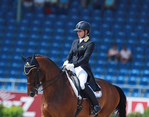 Micol Rustignoli and Corallo Nero at the 2015 European Dressage Championships :: Photo © Astrid Appels