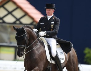 Hubertus Schmidt and Chrysler in the Louisdor cup qualifier at the 2018 CDI Hagen :: Photo © Astrid Appels