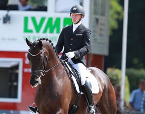 Allan Gron and Zick Flower at the 2014 World Young Horse Championships in Verden :: Photo © Astrid Appels