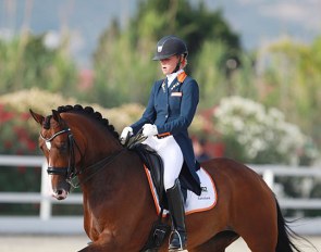 Esmee Donkers and Zaffier at the 2016 European Junior Riders Championships :: Photo © Astrid Appels