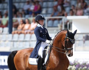 Lina Dolk and Biggles at the 2018 CDIO-U25 Aachen :: Photo © Astrid Appels