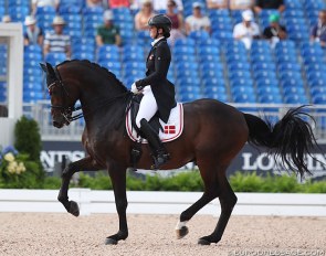 Danish team members Betina Jaeger and Belstaff at the 2018 World Equestrian Games :: Photo © Astrid Appels
