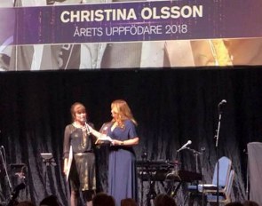 Christina Olsson honoured as Breeder of the Year 2018 at the Swedish Riders Gala