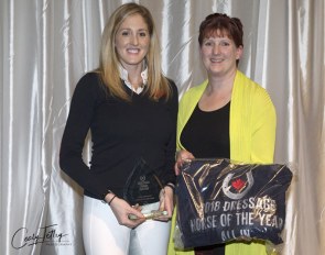 Brittany Fraser-Beaulieu, who co-owns All In with Craig Fraser and Marc-Andre Beaulieu, and Christine Peters, EC Senior Manager - Dressage Olympic/Paralympic Program :: Photo © Cealy Tetley