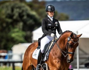 Shannan Goodwin and Aristede at the 2018 CDI Boneo/Australian Dressage Championships :: Photo © Stephen Mowbray