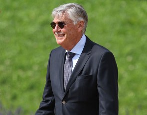 Dutch 5* judge Ghislain Fouarge at the 2018 CDI Fritzens. The 72-year old judge still officiated this year due to the old two-year extension possibility which will now be replaced by a competency based evaluation system :: Photo © Astrid Appels