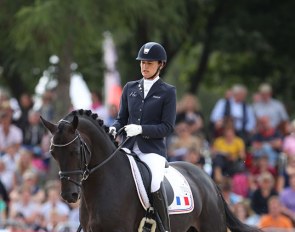 Jessica Michel and Hermes de Hus at the 2013 World Young Horse Championships in Verden :: Photo © Astrid Appels