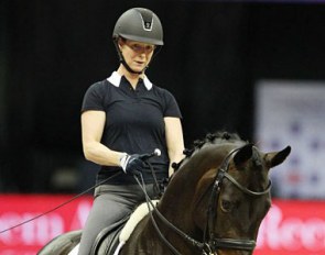 Sabine Schut-Kery riding in a demo at the 2017 World Cup Finals :: Photo © Astrid Appels