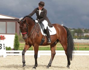 Diana Zakharova and her wonderful gelding Toress receiving a well deserved pat on the neck