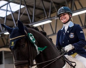 Charlotte Haid-Bondergaard and San Andreas at the 2017 CDI Zakrzow in Poland :: Photo © Lukasz Kowalski