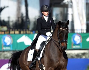 Hope Cooper and Don Diamond make their international Under 25 debut at the 2019 CDI 5* Wellington :: Photo © Astrid Appels