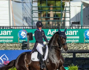 Kasey Perry-Glass and Gorklintgaards Dublet at the 2019 CDI-W Wellington :: Photo © Sue Stickle