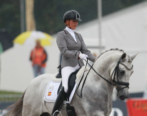 Emmelie Scholtens and Genciano BCN at the 2014 World Young Horse Championships :: Photo © Astrid Appels