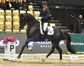 Andreas Helgstrand and Queenparks Wendy at the 2019 Danish Warmblood Young Horse Championship in Herning :: Photo © Ridehesten