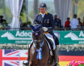 Endel Ots and Lucky Strike win at the 2019 Palm Beach Dressage Derby :: Photo © Sue Stickle