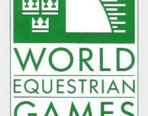 logo of the first World Equestrian Games held in 1990 in Stockholm, Sweden