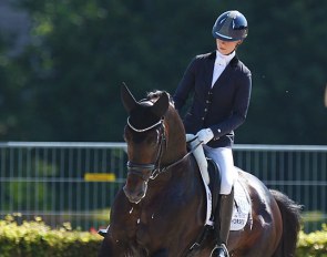 British Charlotte Fry and Inclusive at the 2018 World Young Horse Championships in Ermelo :: Photo © Astrid Appels