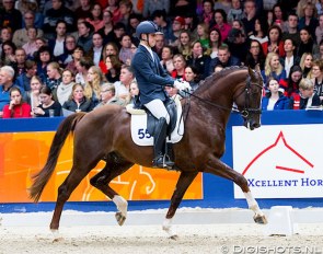 Curro Benitez Sanchez on Kyton Platinum at the 2019 KWPN Stallion Licensing show :: Photo © Digishots
