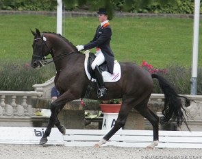 Danielle Houtvast and Rambo at the 2010 European Junior Riders Championships in Kronberg :: Photo © Astrid Appels