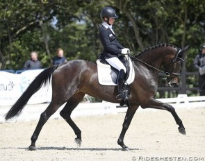 Helen Langehanenberg and Ascenzione at the 2019 Danish WCYH Selection Trial in Uggerhalne :: Photo © Ridehesten