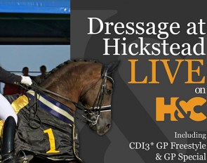 Hickstead International Dressage streamed live by Horse & Country